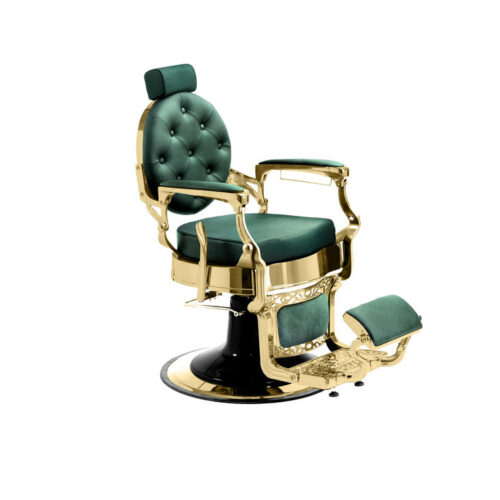 SILLON DE BARBERIA MAE GOLD - GREEN