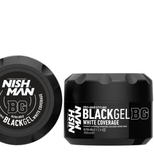 NISHMAN - GOMINA BLACK ULTRA HOLD 300ML